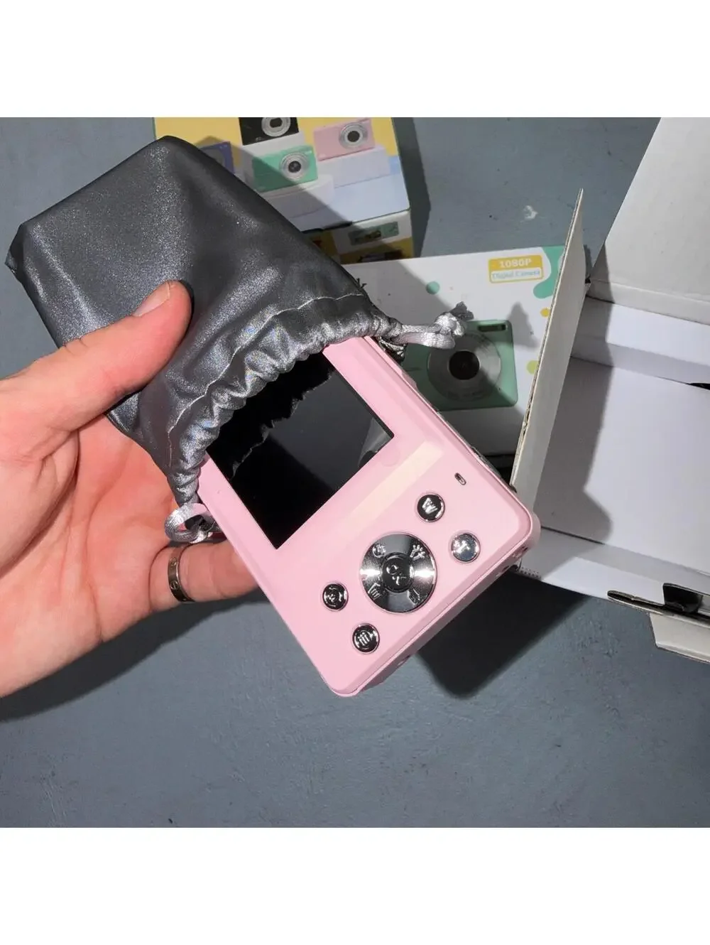 Lot of 5 PINK FHD 1080P Digital Camera Compact 16x Zoom Card Vintage Style Retro